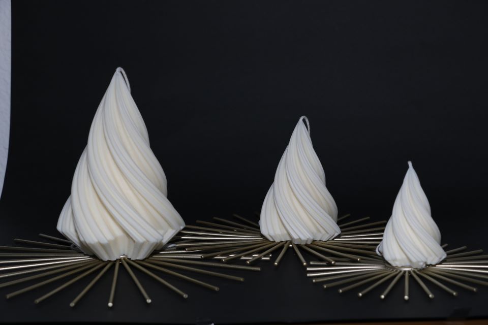 Vela de Navidad conjunto de tres árboles | Anxanar Natural