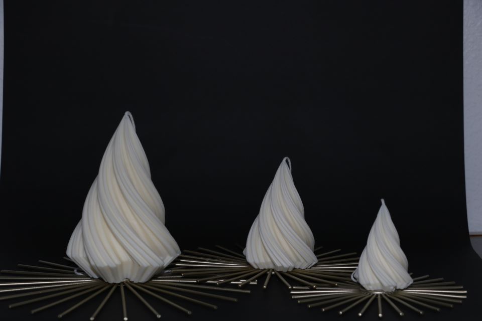 Vela de Navidad conjunto de tres árboles | Anxanar Natural