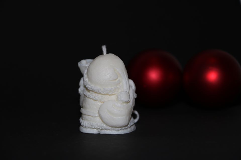 Vela de Navidad Papa Noel campana | Anxanar Natural