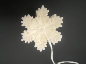 Vela de Navidad escarcha