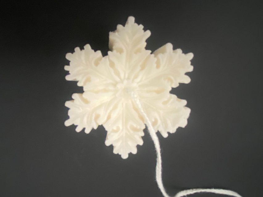 Vela de Navidad escarcha